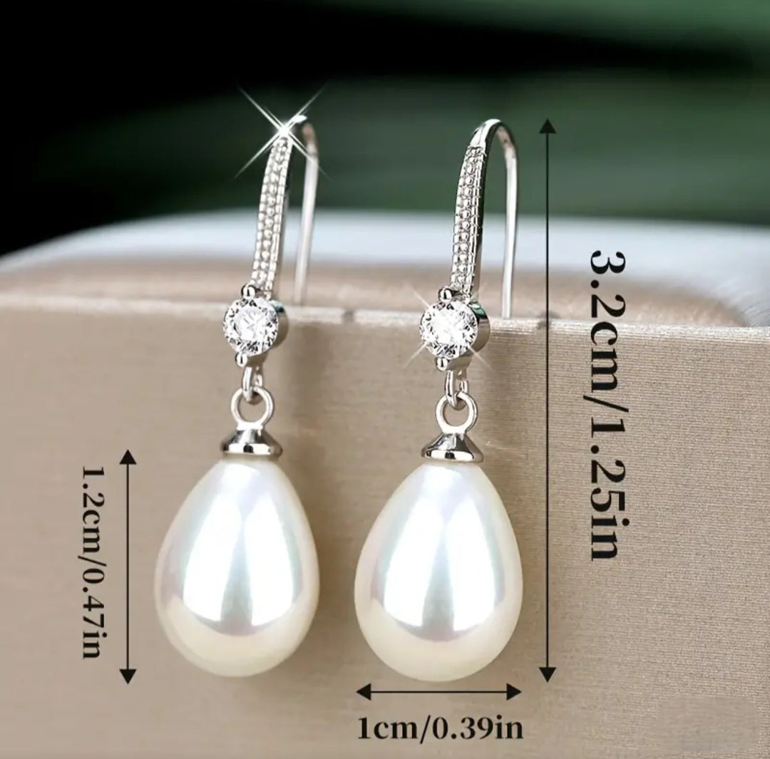 MoUI. New Droplet Faux Pearl Decor Dangle Earrings