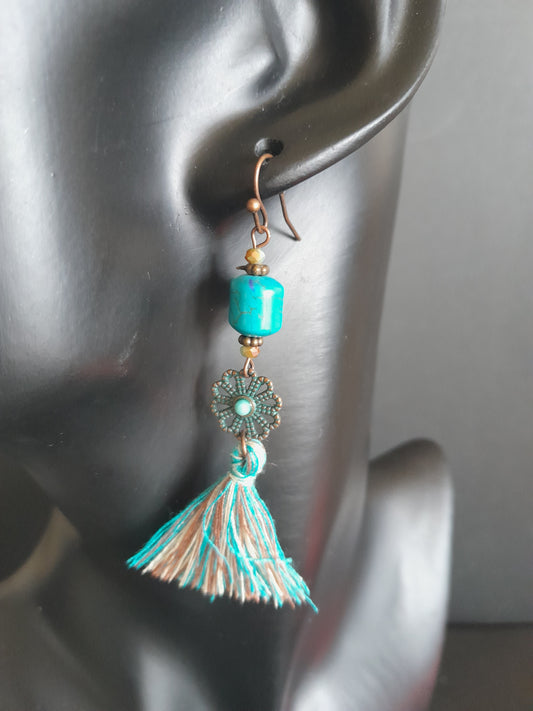 Cute Aqua Acrylic Dangle