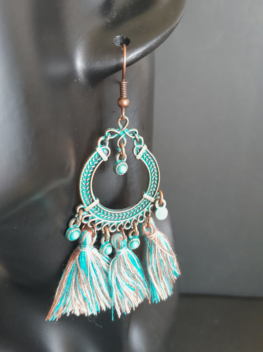 MoUi. Classic Aqua Copper Dangle