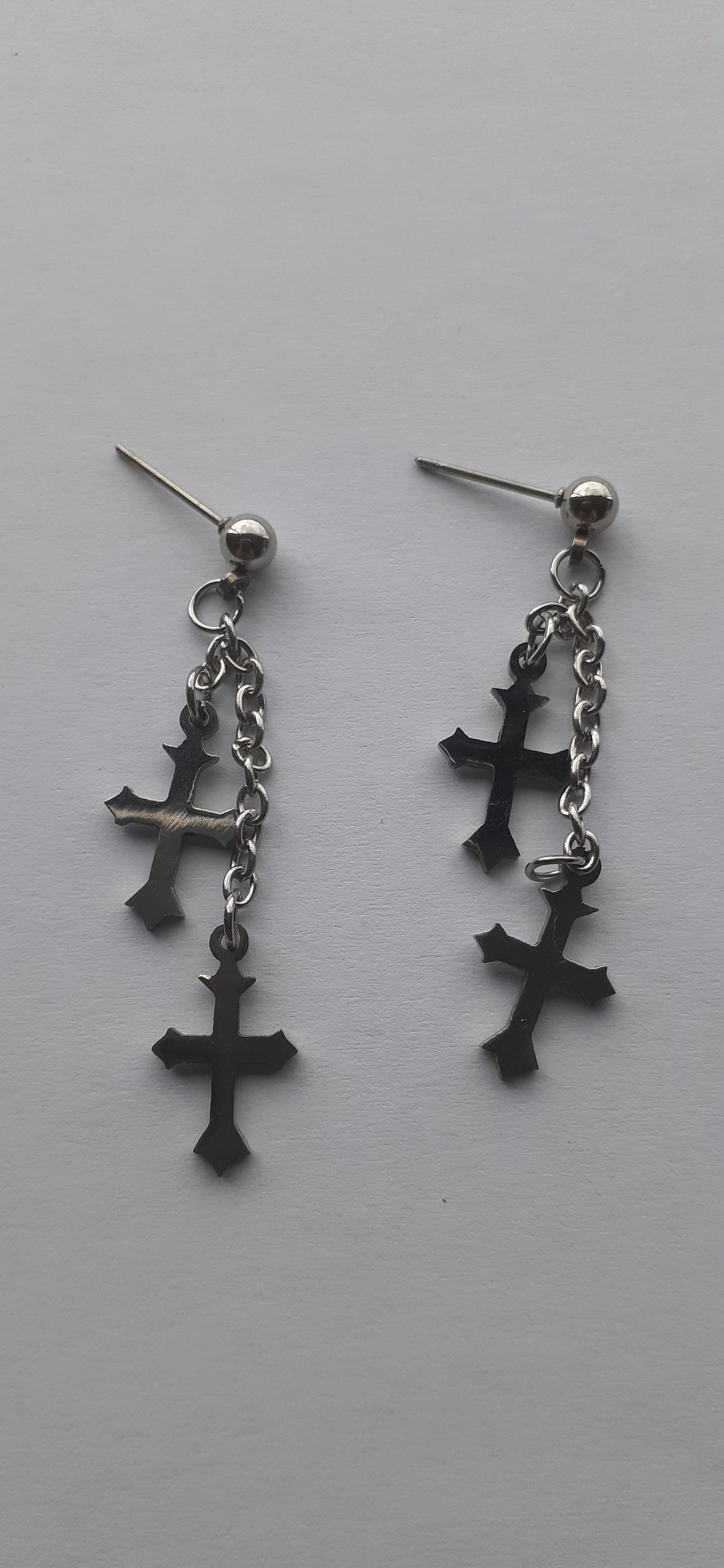 Stainless Steel Crosses Earrings