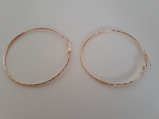 Cute Gold Coloured Twisted Hoop